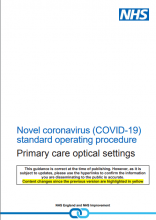 Novel coronavirus (COVID-19) standard operating procedure: Primary care optical settings